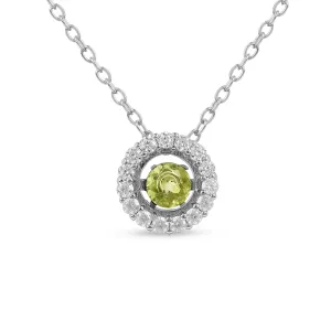 Natural Peridot Dancing Stone Necklace