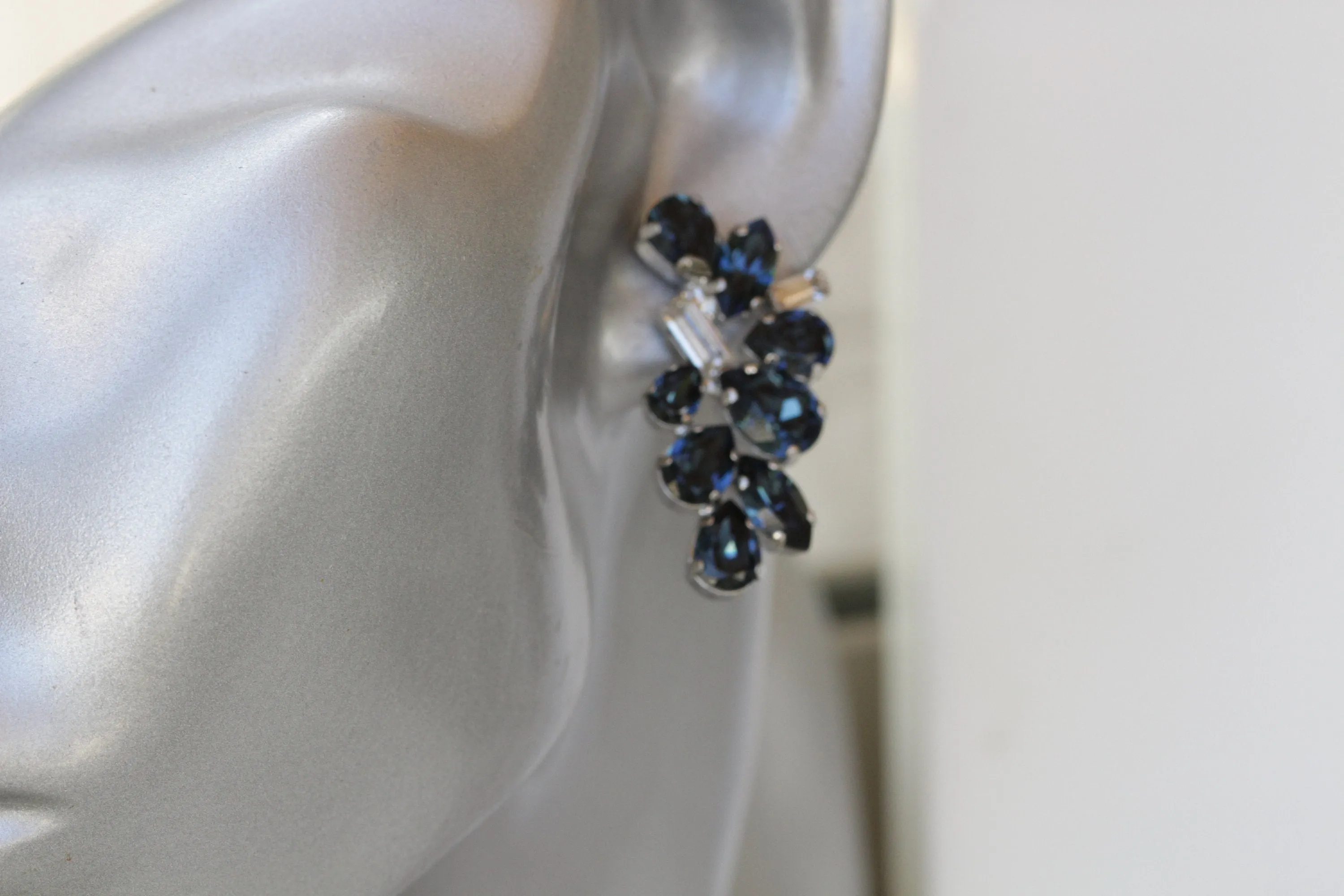 NAVY BLUE EARRINGS,