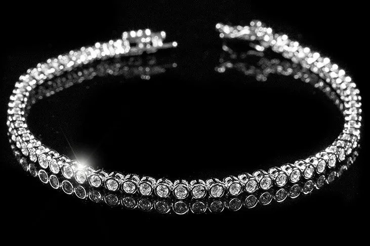 Nelly Round Bezel Tennis Bracelet - 7in | 5ct