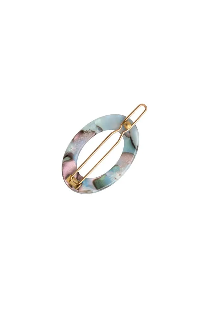 New Cutout Oval Tige Boule Barrette - Classic