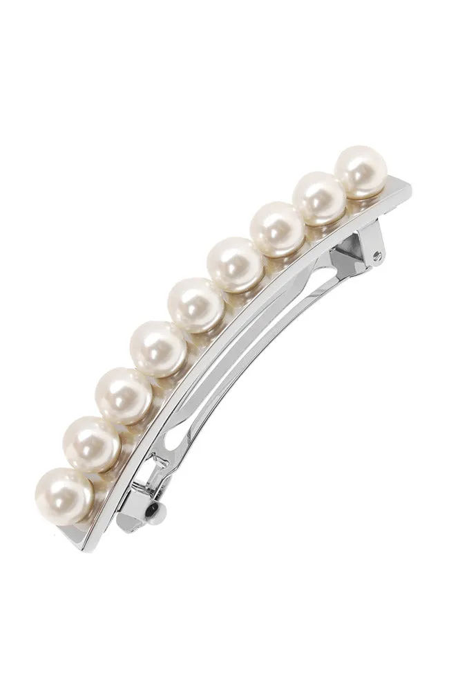 Pearl and Metal Barrette