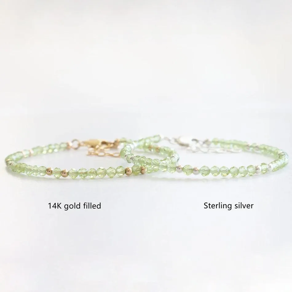 Peridot Dainty Bracelet