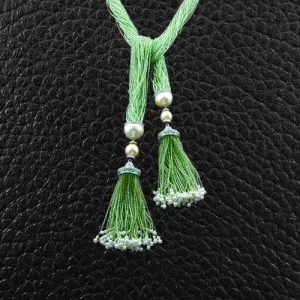 Peridot, Diamond & Pearl Sautoir Necklace