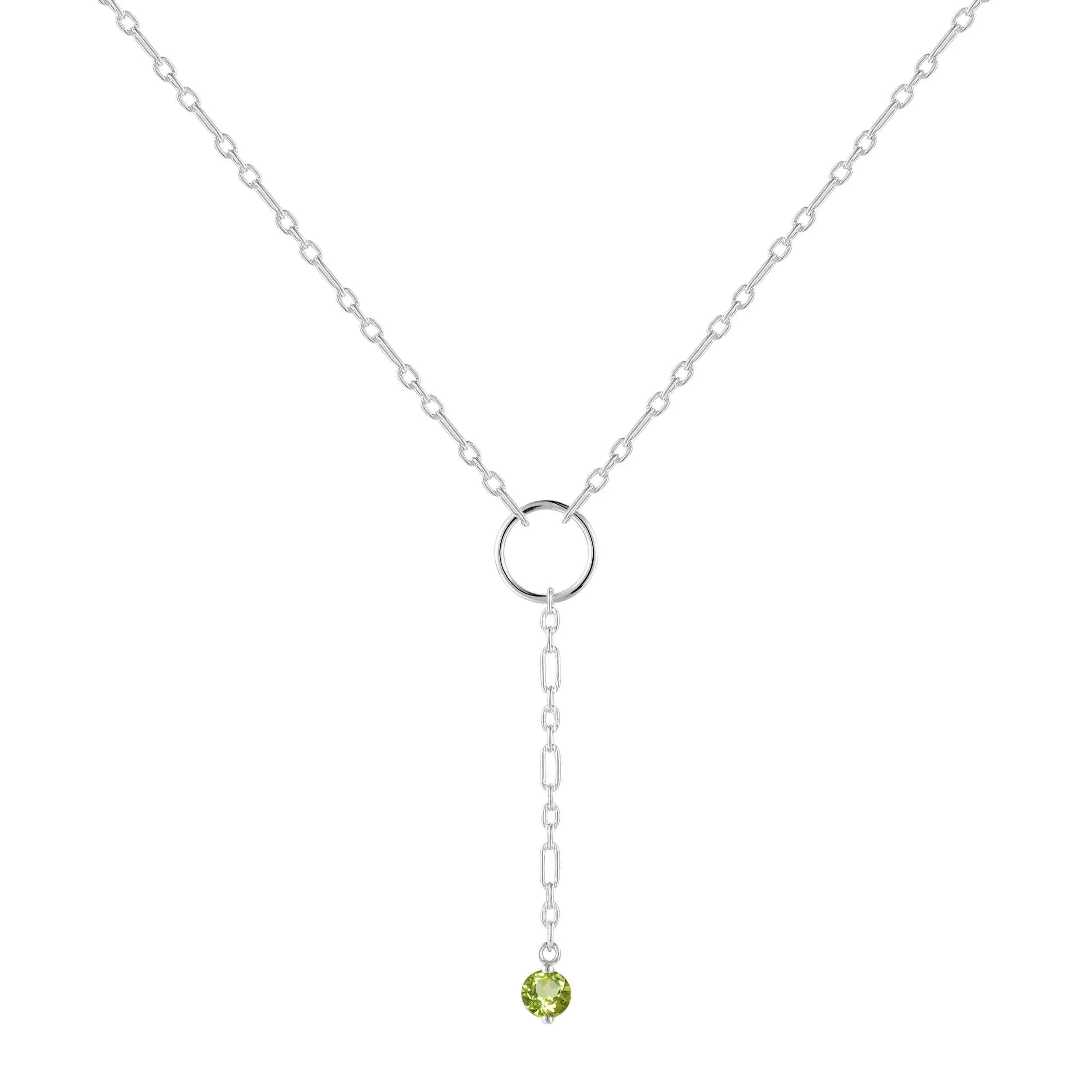 Peridot Drop Necklace