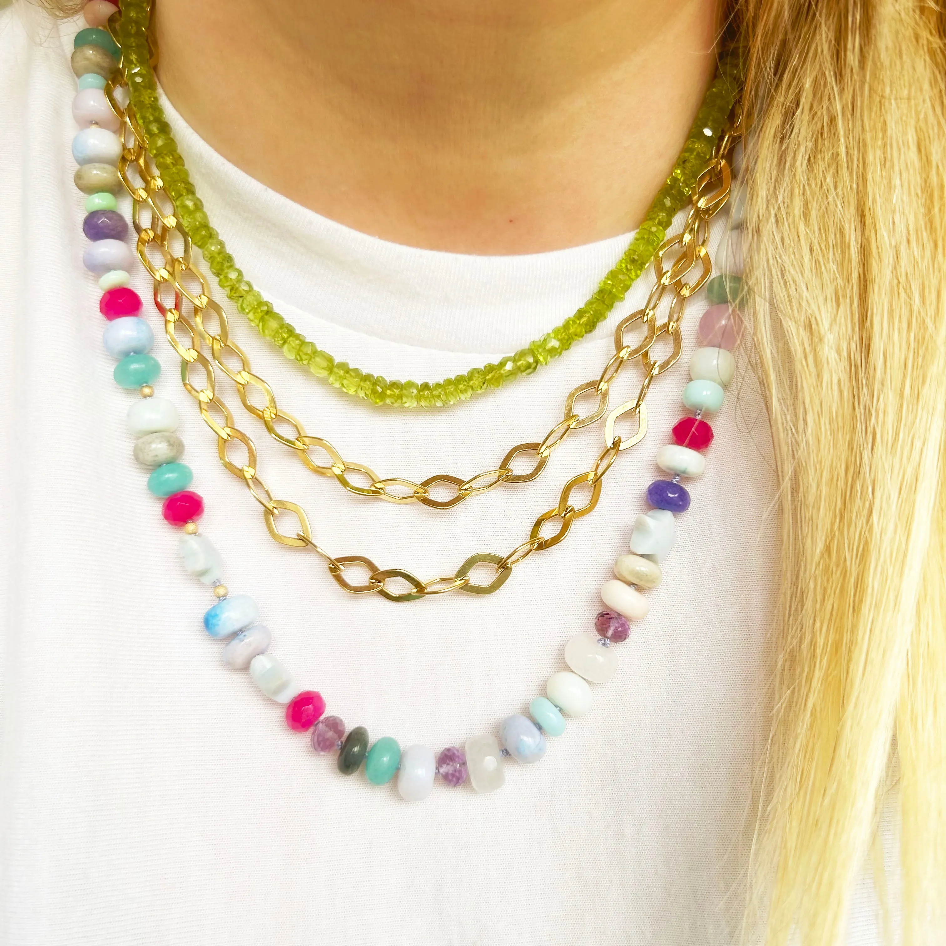 Peridot - Gemstone Accent Chain