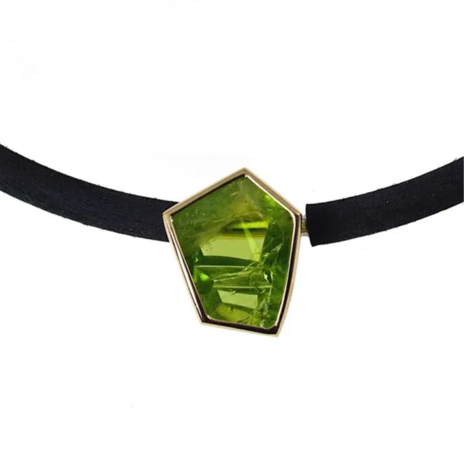 Peridot in 18k Gold Necklace