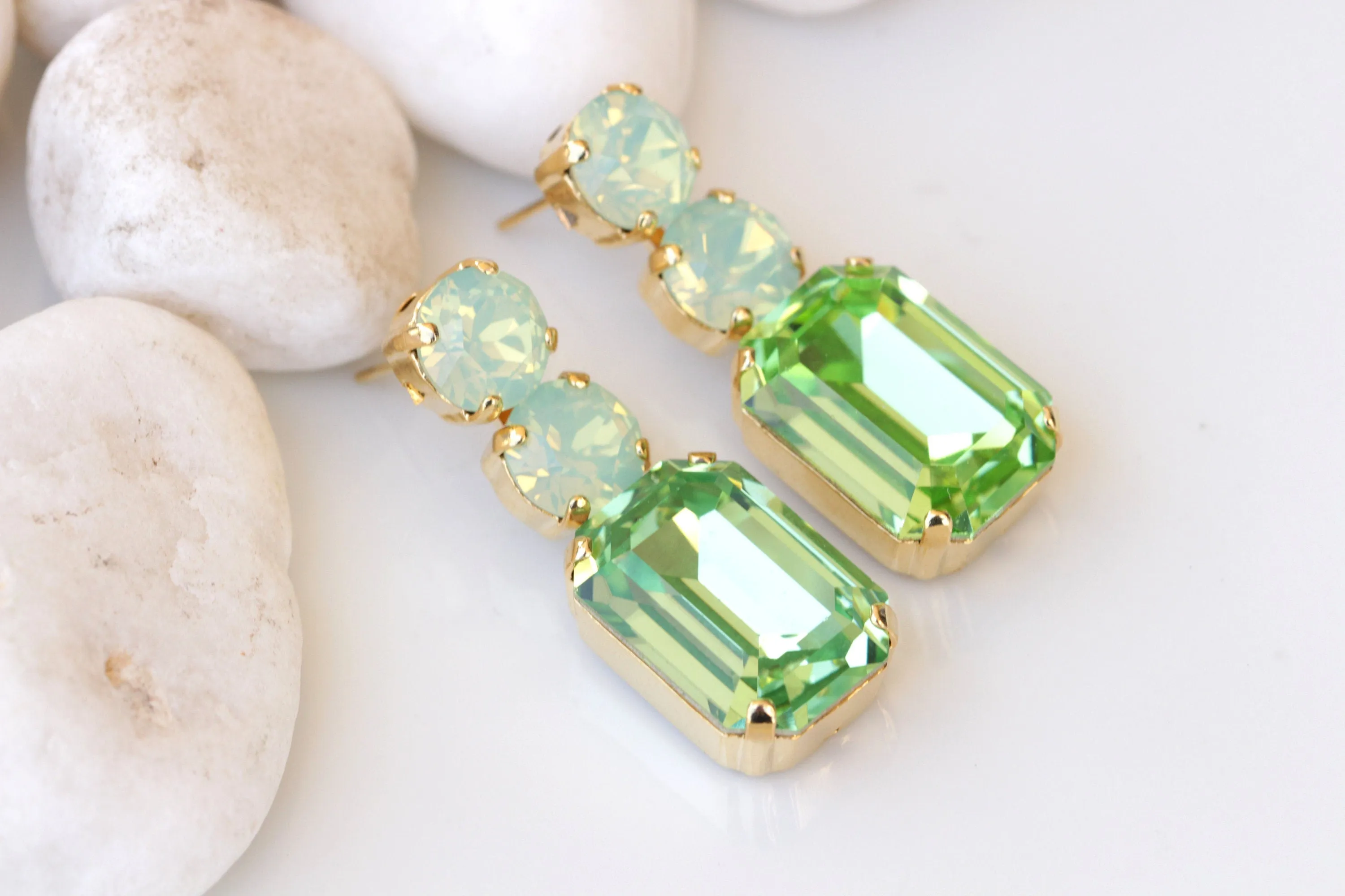 PERIDOT MINT EARRINGS