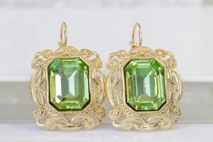 PERIDOT STATEMENT EARRINGS