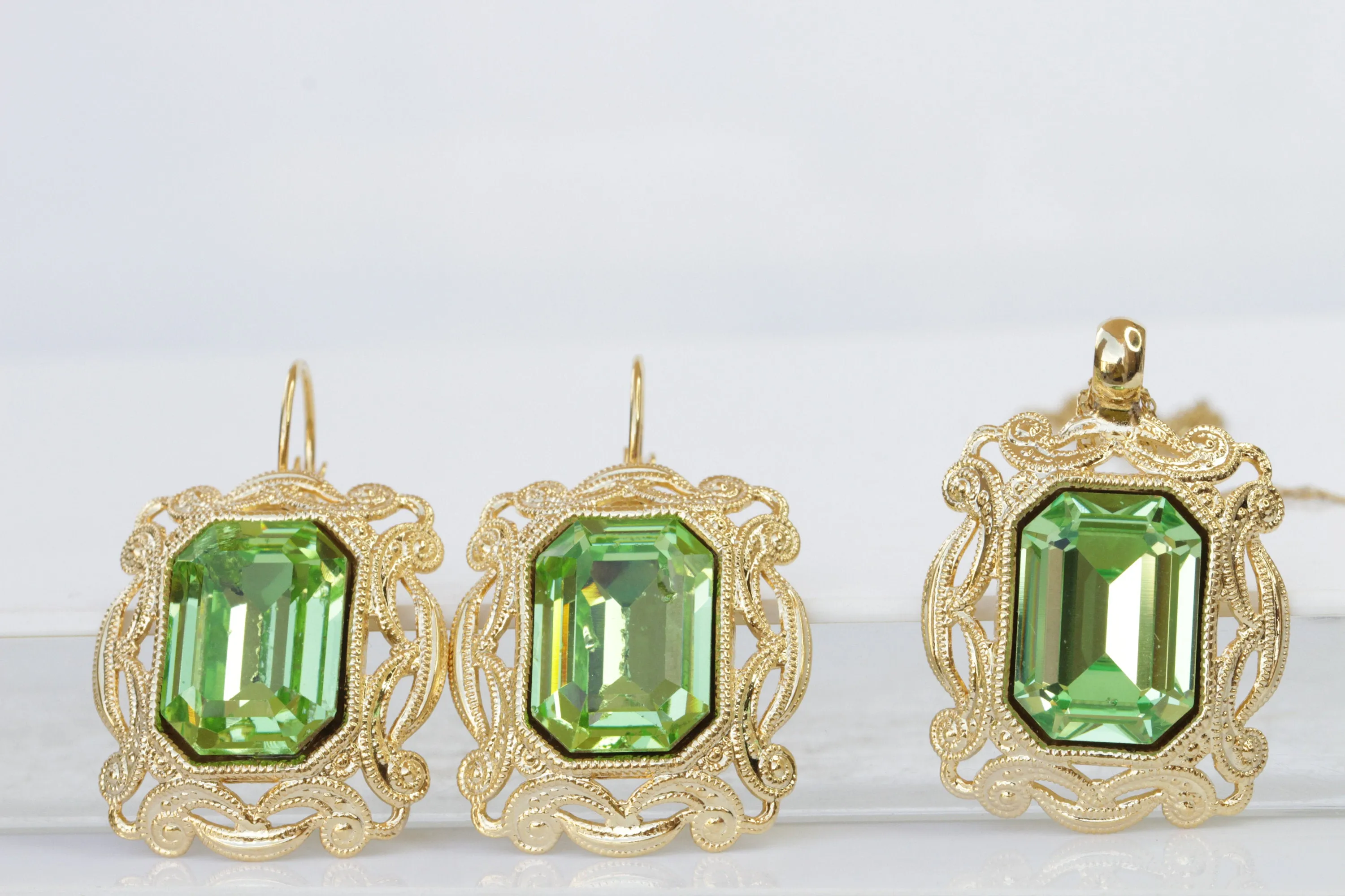 PERIDOT STATEMENT EARRINGS