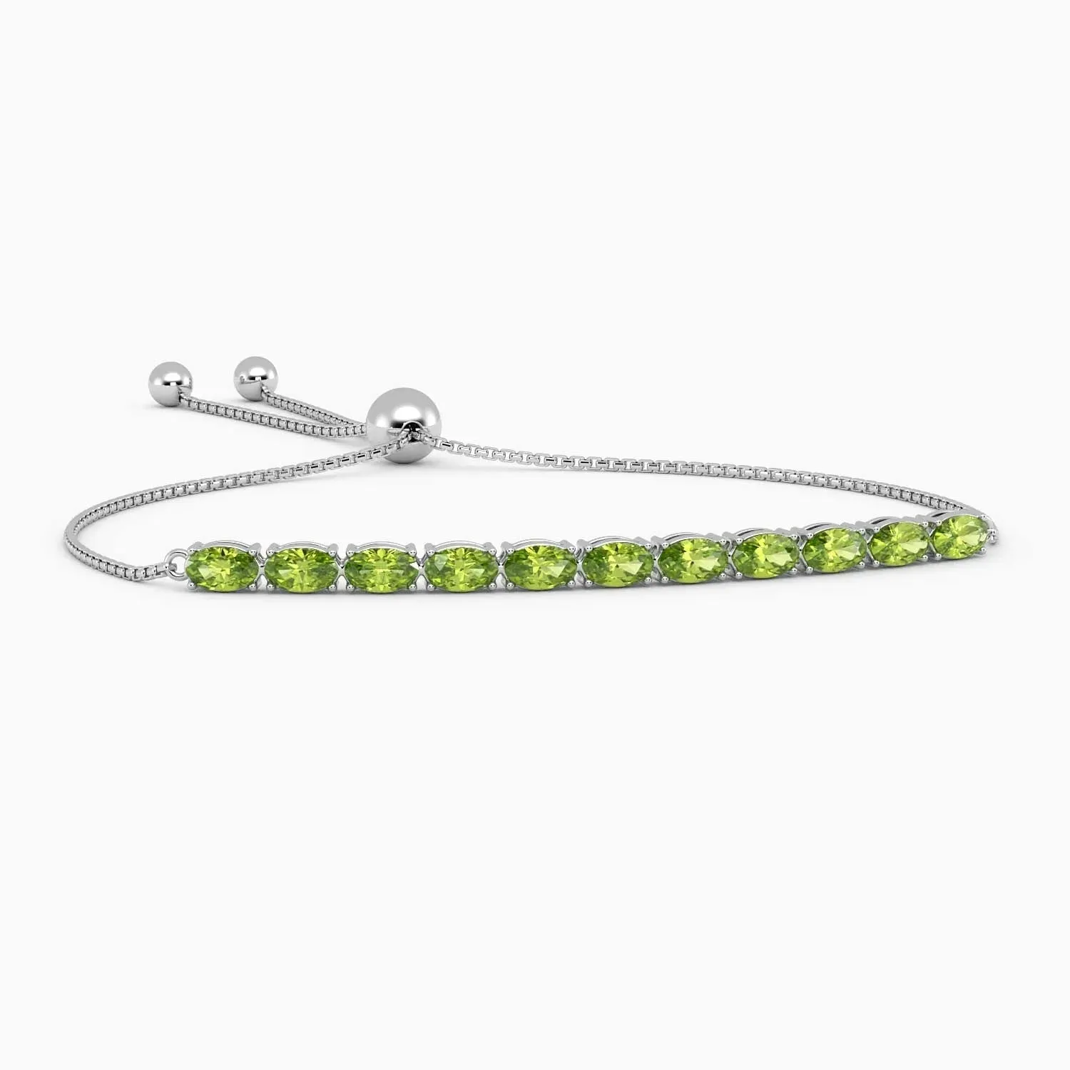 Peridot Tennis Bracelet crafted in 925 Sterling Silver | Irosk Australia ®