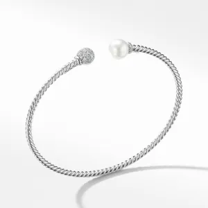 Petite Solari Bracelet in 18K White Gold with Pearls and Diamonds