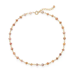 Pretty In Pink Opal 14 Karat Gold Filled Anklet