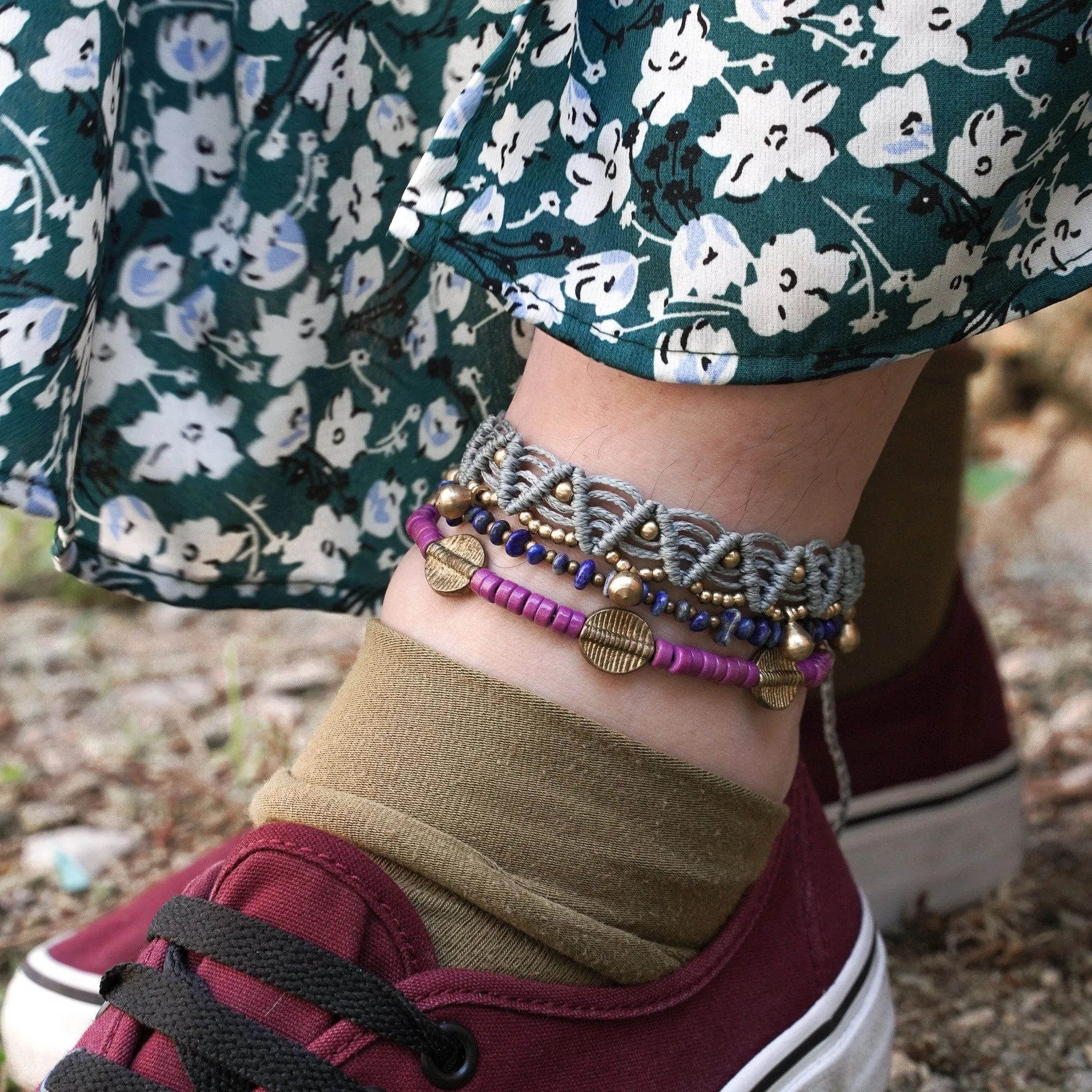 Purple Candies Anklet