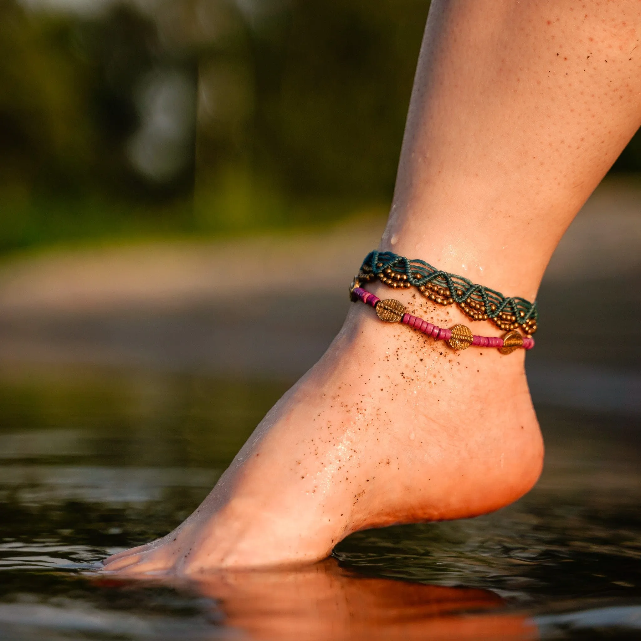 Purple Candies Anklet