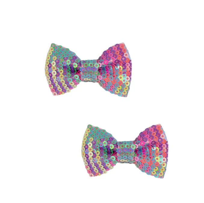 Rainbow Sequin Bows