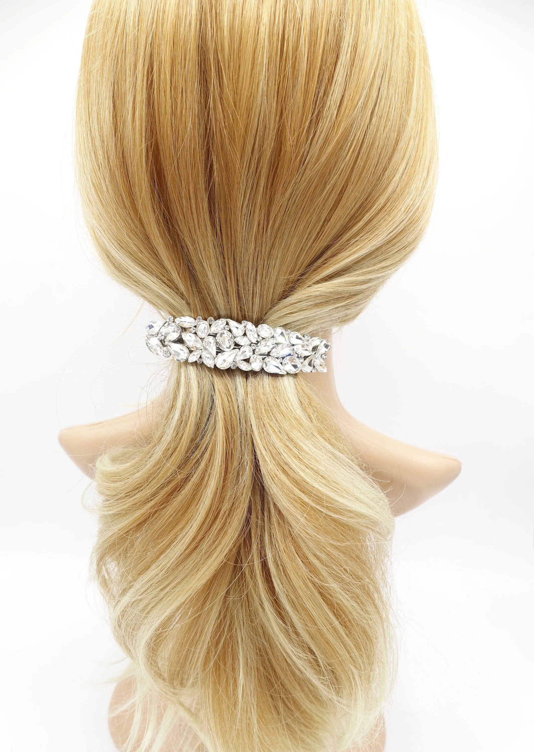 rhinestone hair barrette bling dress hair barrette for women