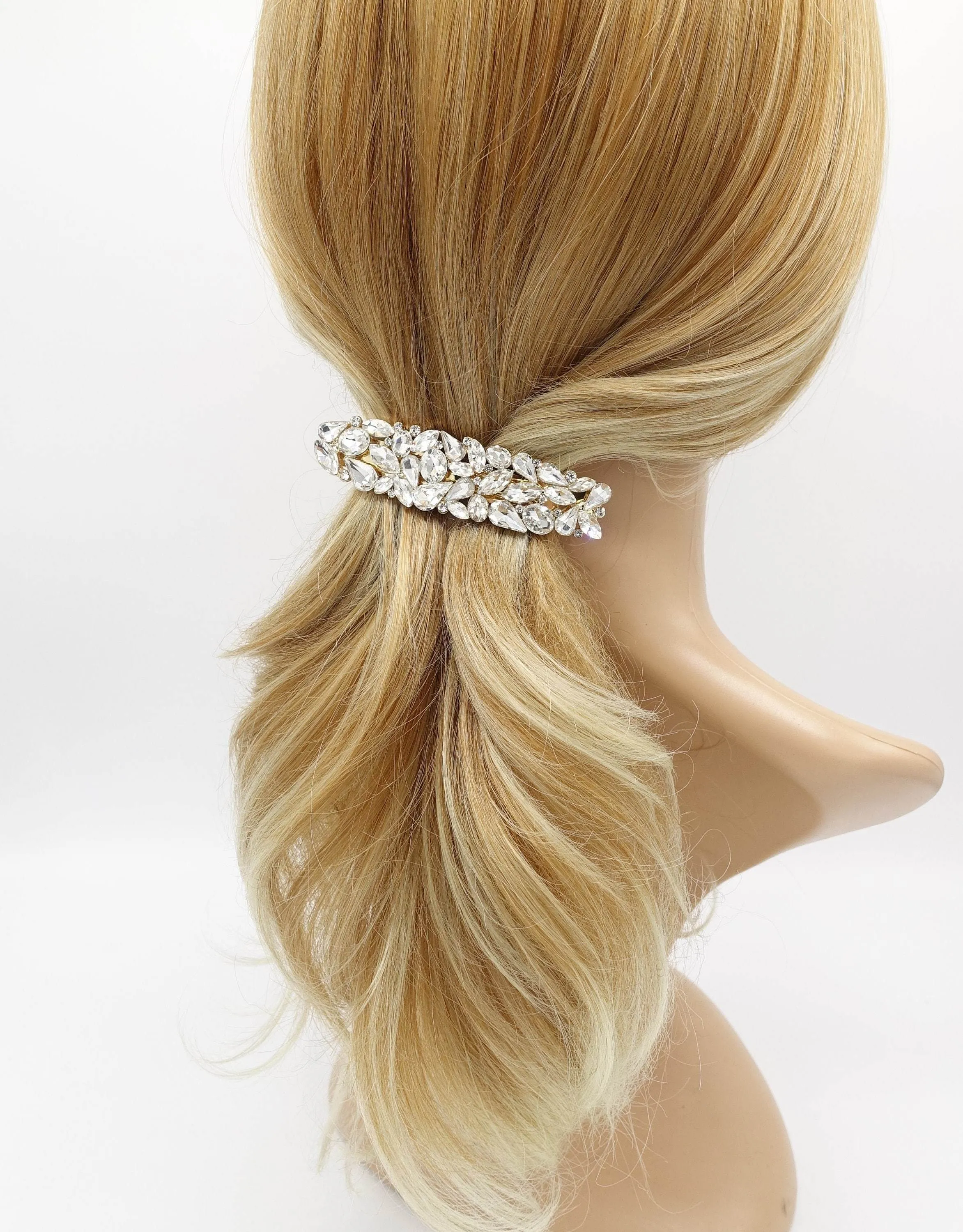 rhinestone hair barrette bling dress hair barrette for women