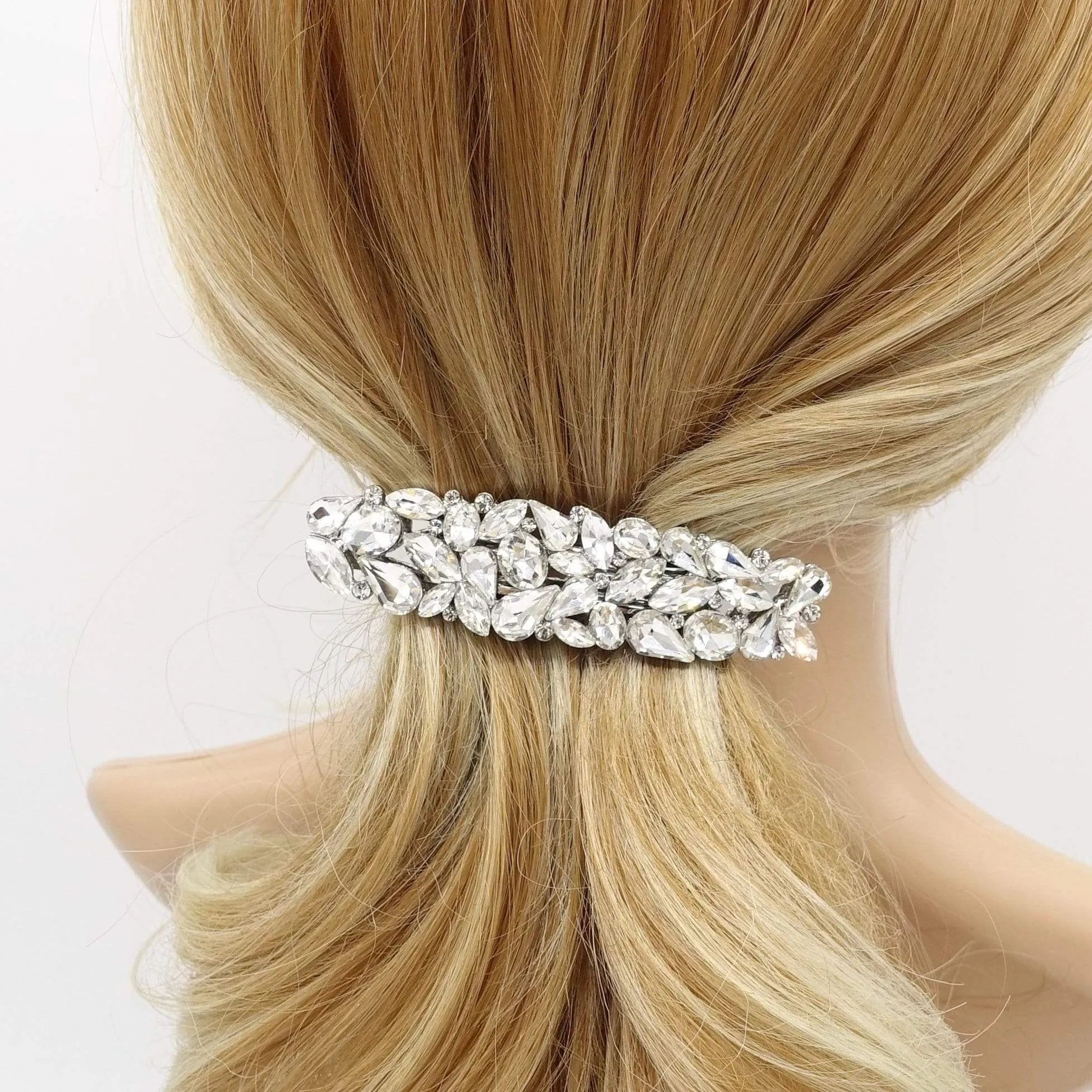 rhinestone hair barrette bling dress hair barrette for women