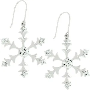 Rilla Silver Snowflake CZ Dangle Earrings