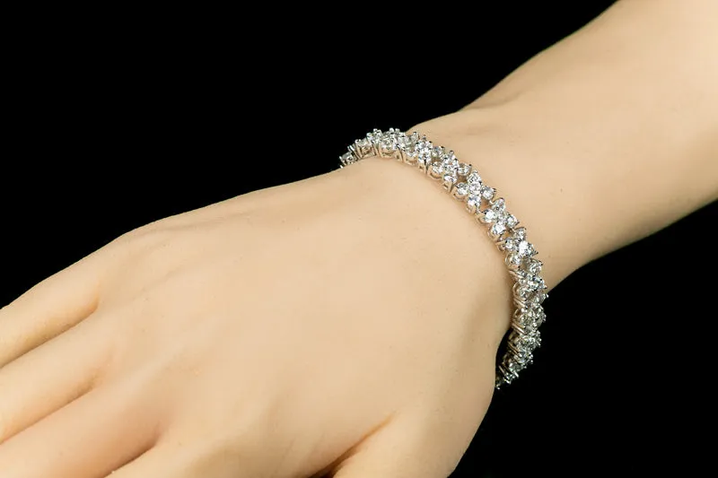 Ronni Floral CZ Tennis Bracelet – 7.5in