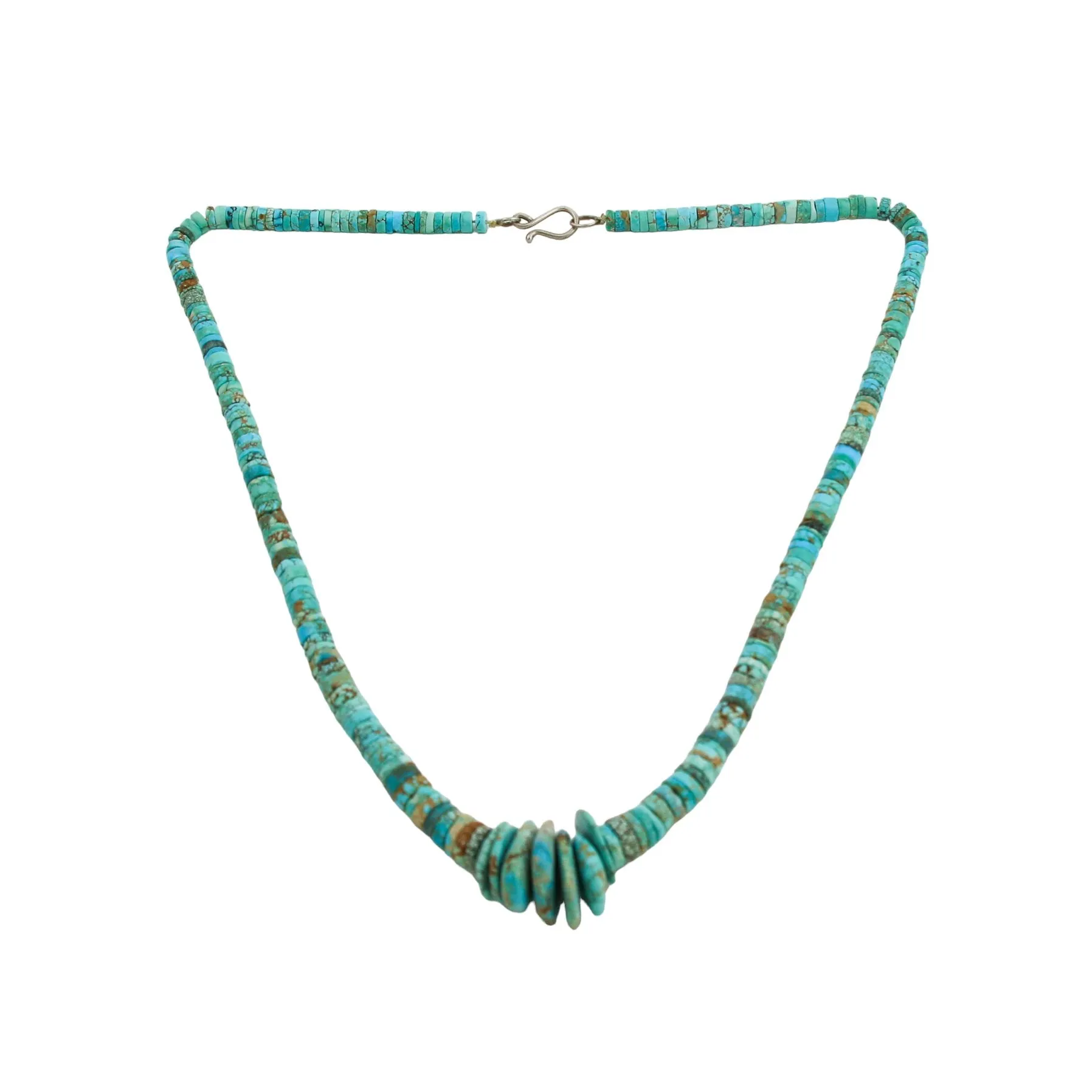 Santo Domingo Disc-Bead Heishi x Jacla Turquoise Necklace