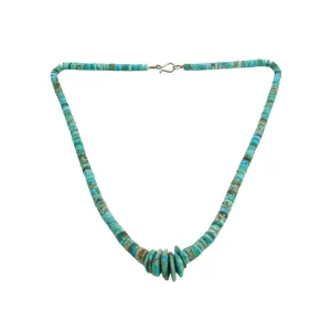 Santo Domingo Disc-Bead Heishi x Jacla Turquoise Necklace