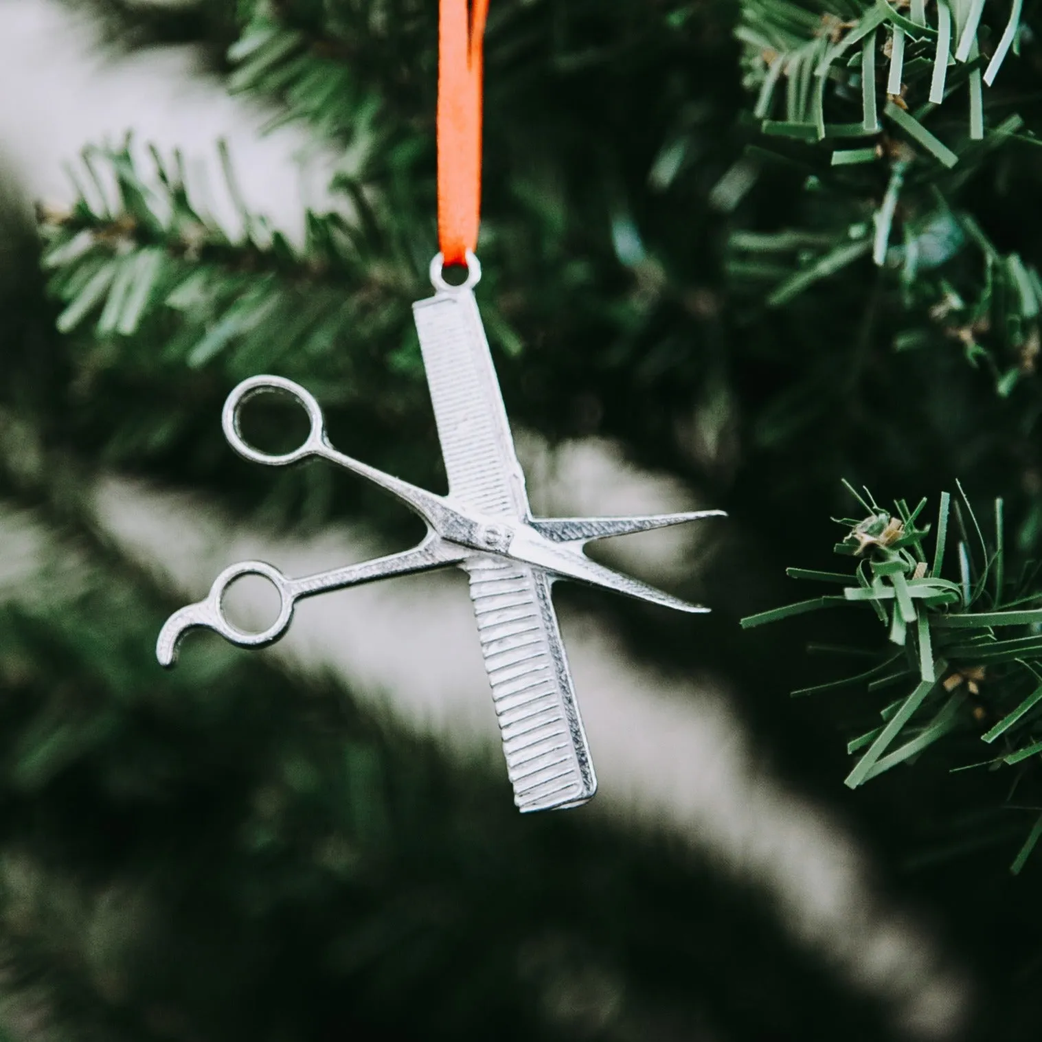 Scissors and Comb Ornament for Tree- Hair Stylist Gift Ideas - Cosmetologist Graduate Keepsake