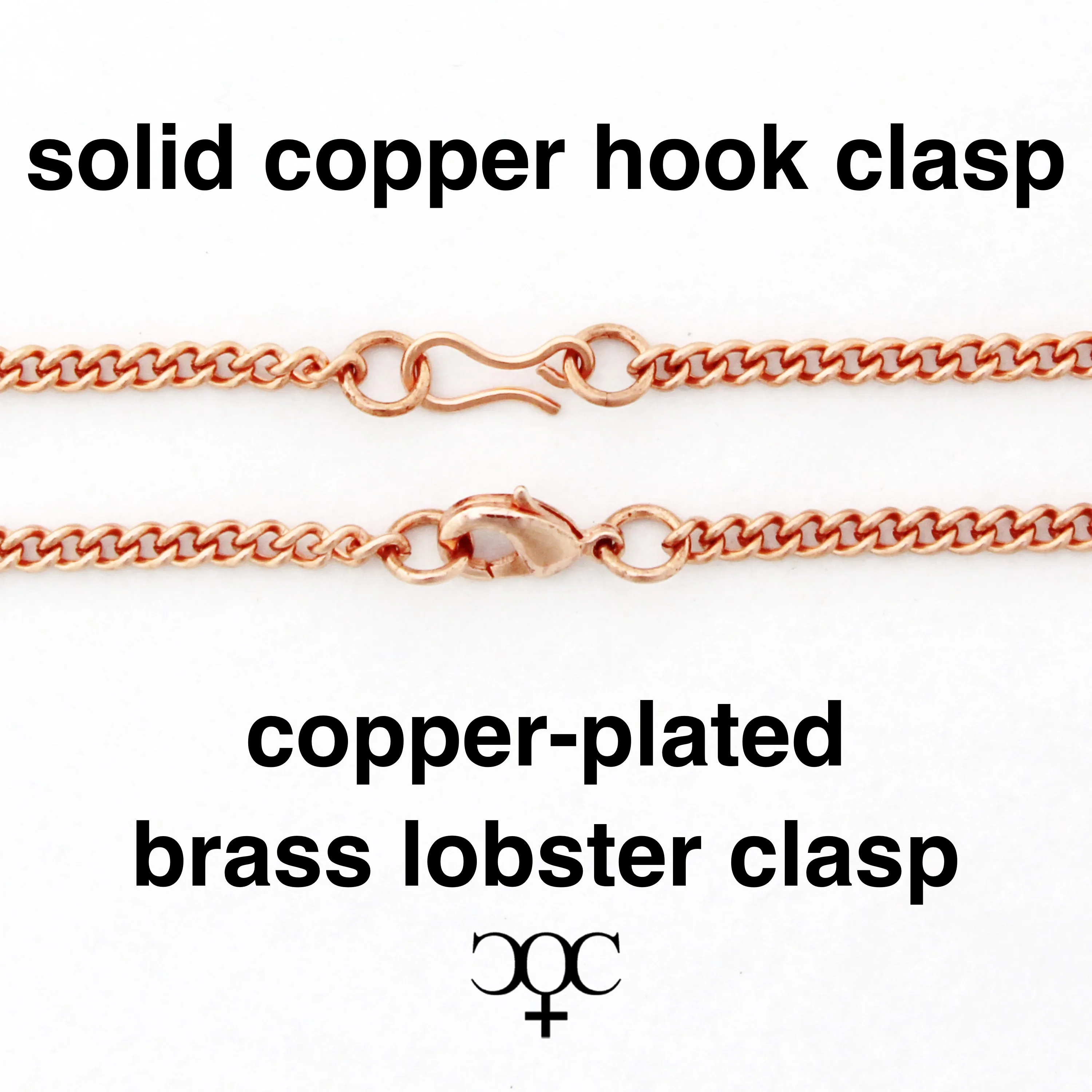 Set of 2 Solid Copper Ankle Chains AC71S Fine 3mm Cuban Curb Chain Adjustable Copper Anklet Chain  Set