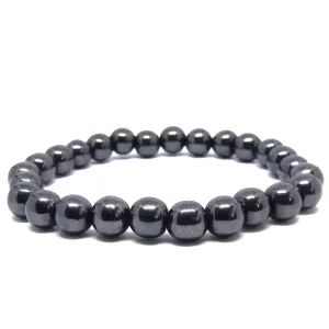 Silver Hematite Healing Bracelet for Grounding