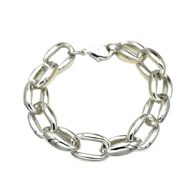 Silver Linked Chain Bracelet