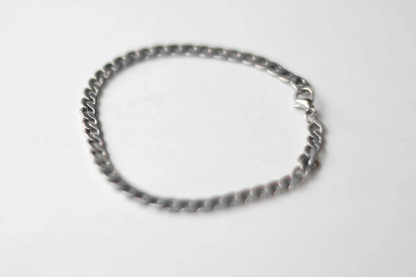 Silver links chain bracelet for men, gift for him, Valentine's day gift