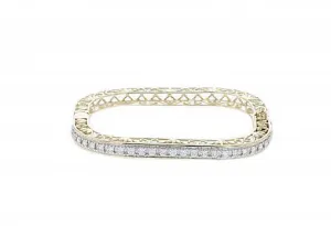 Solid 14K yellow gold bracelet with 2.00ct. diamonds