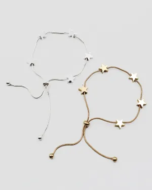 Star Stud Drawstring Bracelet