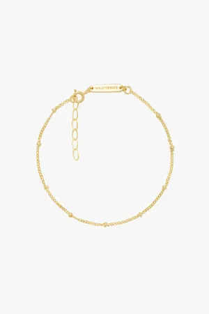 Stud chain bracelet gold plated