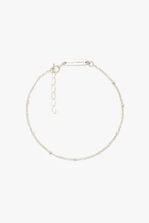 Stud chain bracelet silver