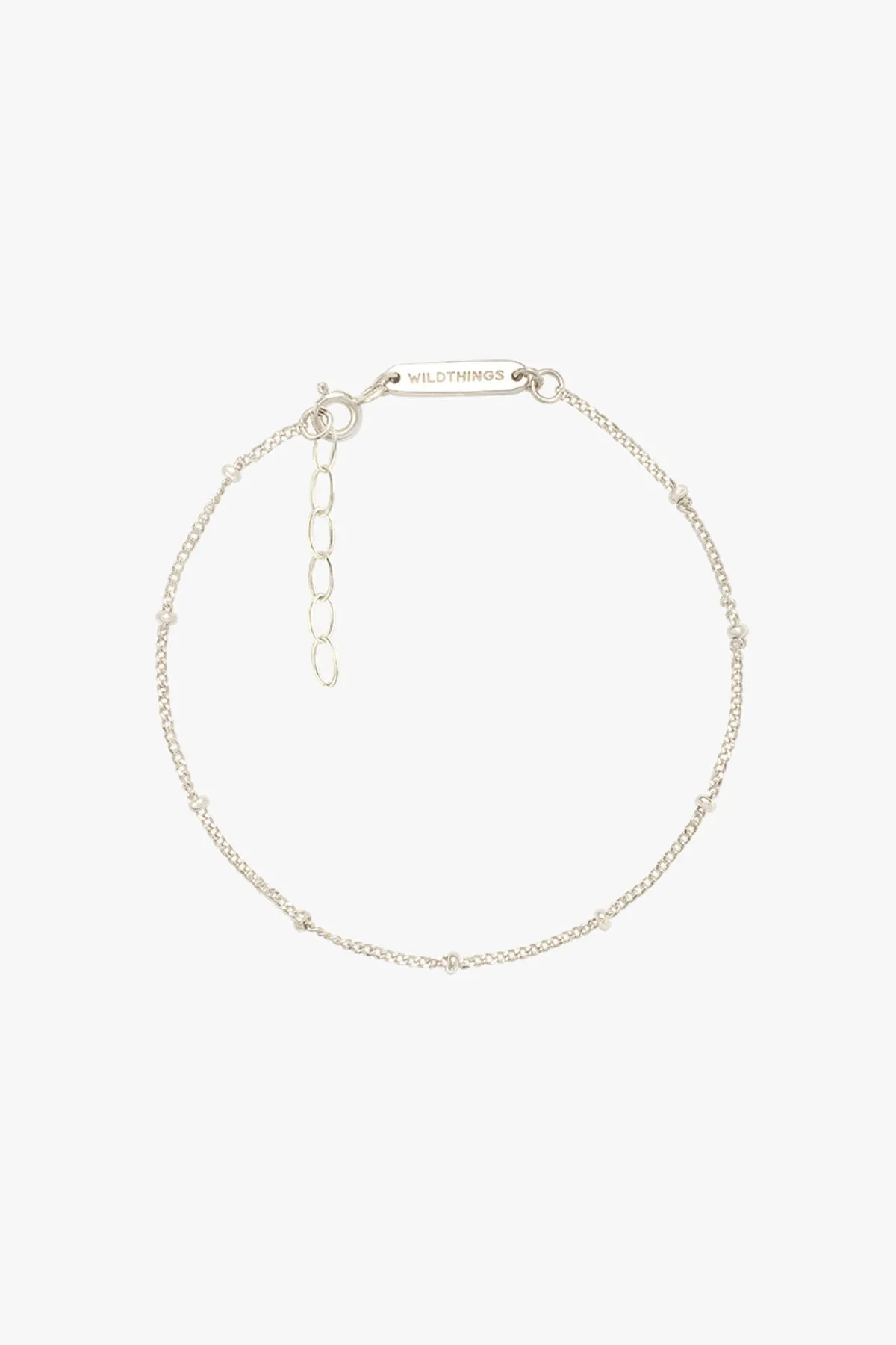 Stud chain bracelet silver