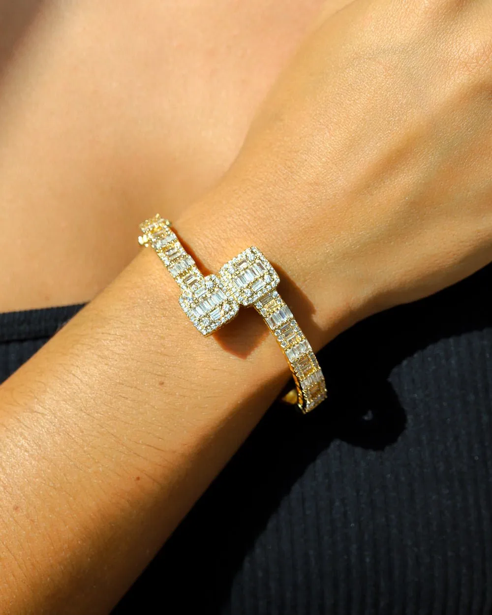 STUD ICE BRACELET- Gold