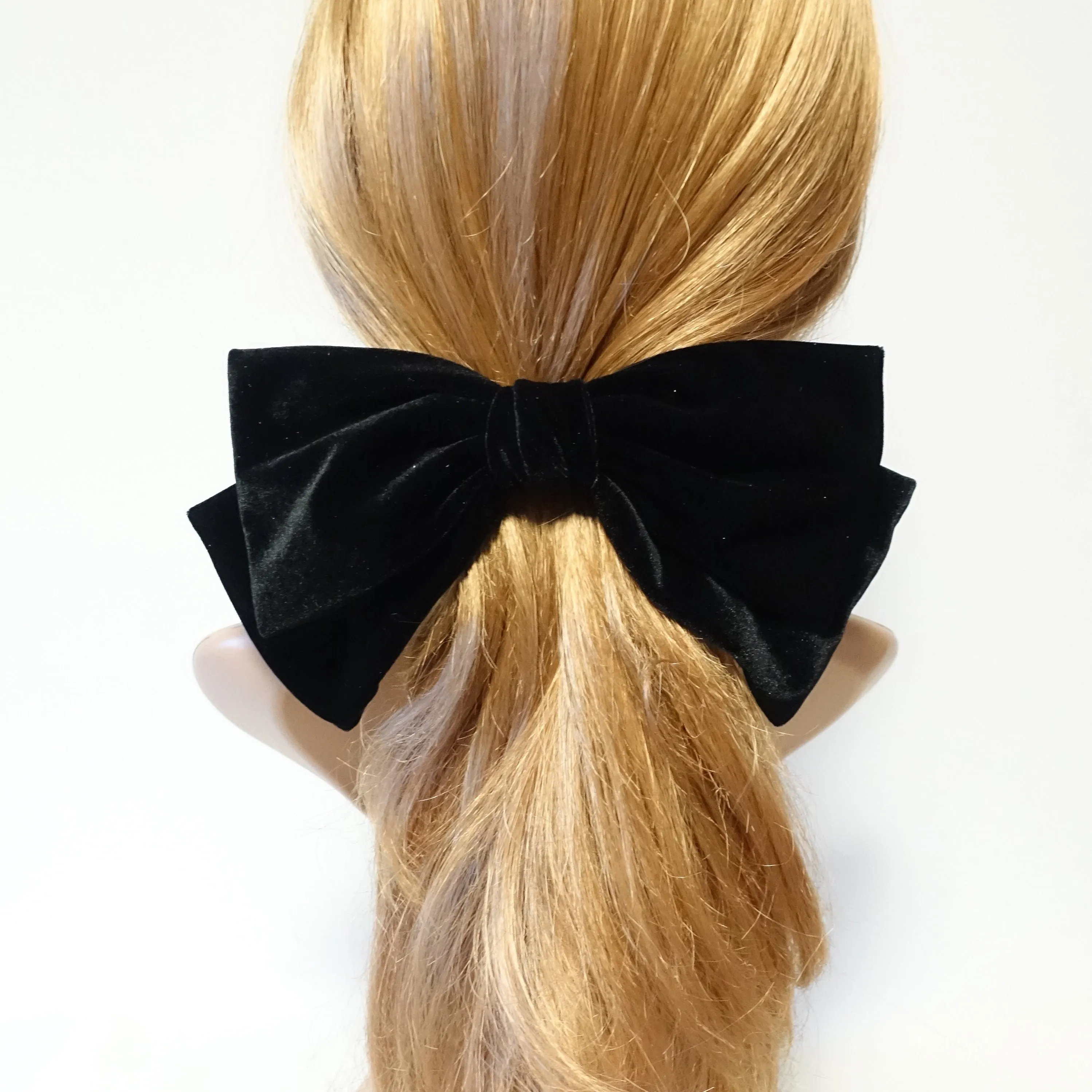 Texas velvet bow french hair barrette big hair bow  accessory for women