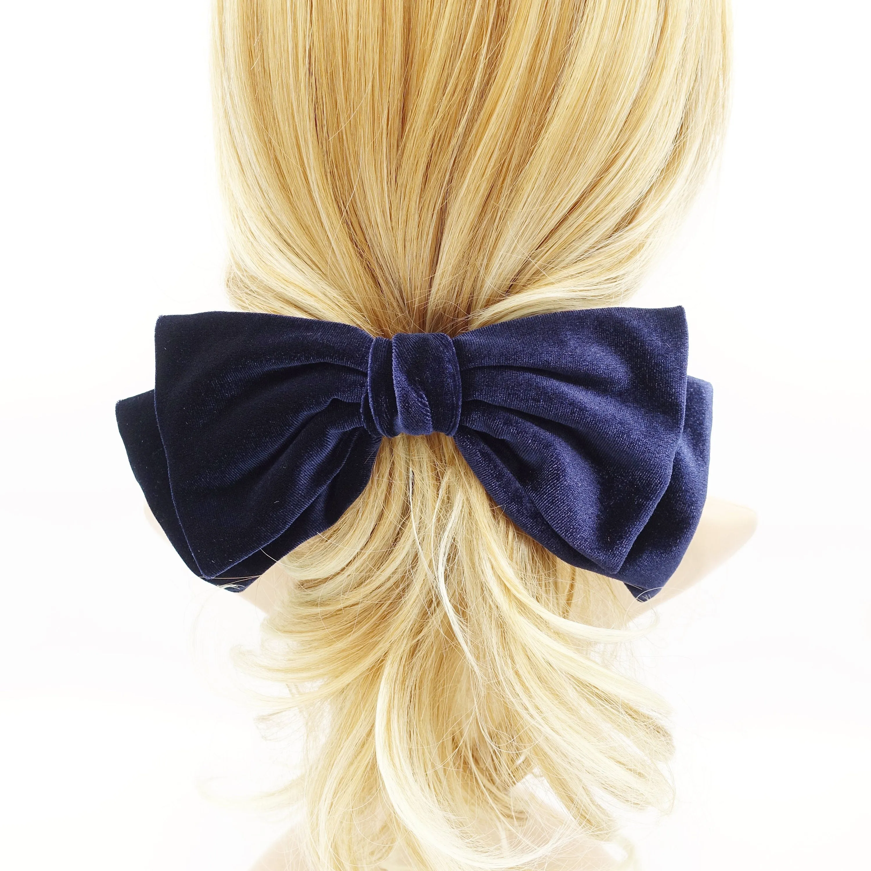 Texas velvet bow french hair barrette big hair bow  accessory for women