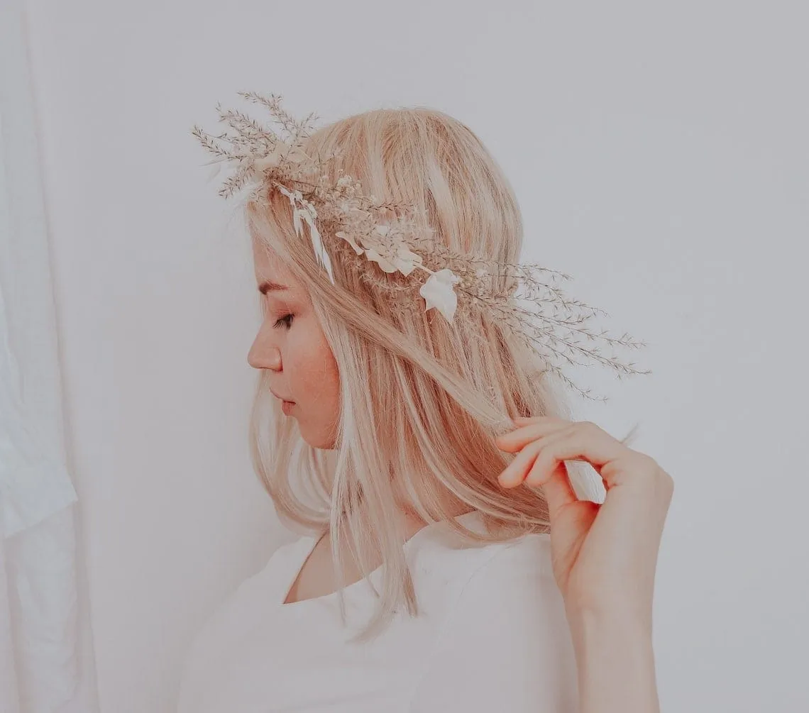 The Pampas And Prairie Hair Comb Wedding Accessory Set / Boho Wedding