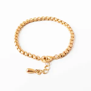 Thick Gold Venetian Style Adjustable Bracelet - WS