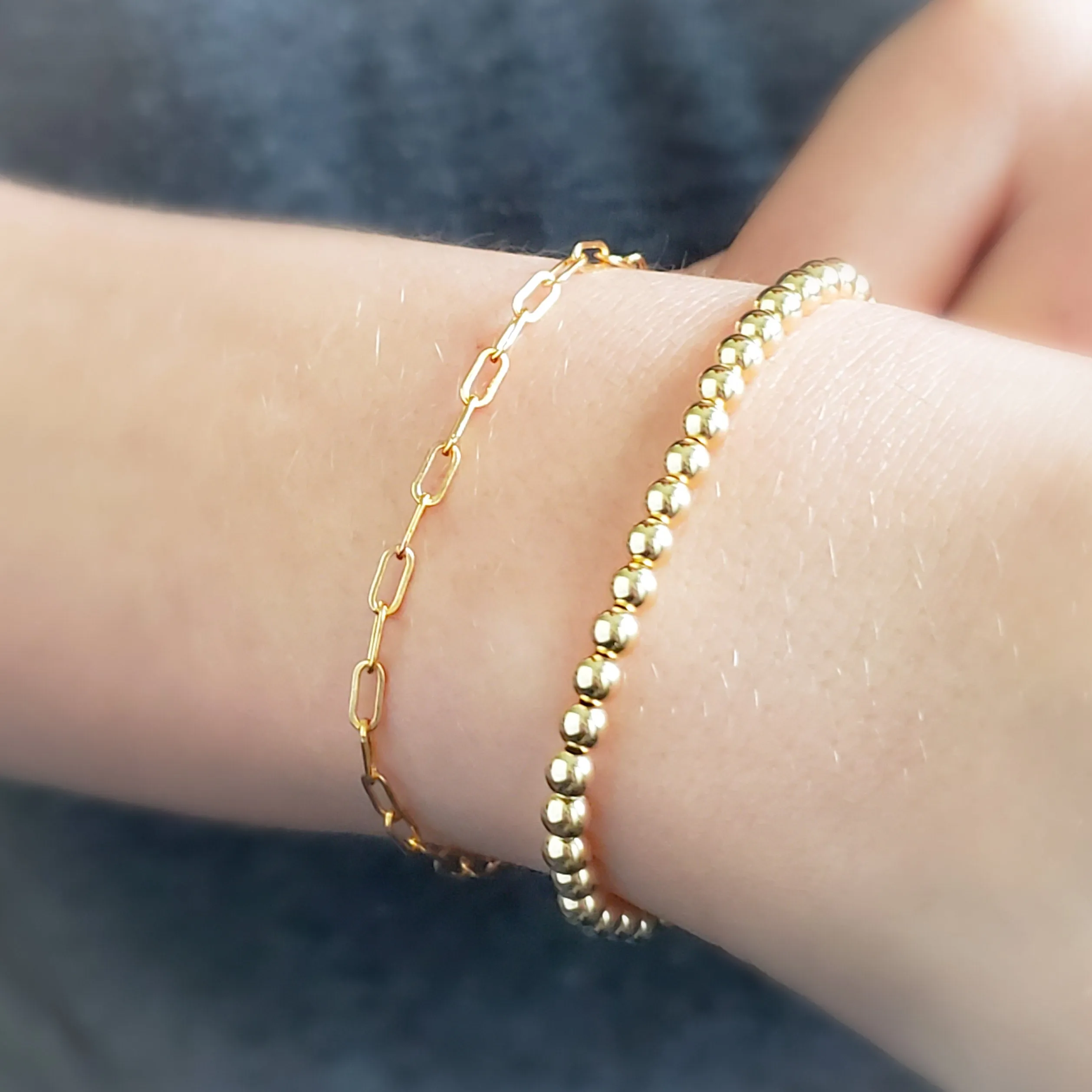 Tiny Paperclip Link Bracelet