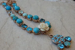 Turquoise bridal necklace.