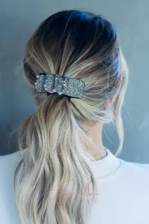 Unbreakable crystal cloth barrette