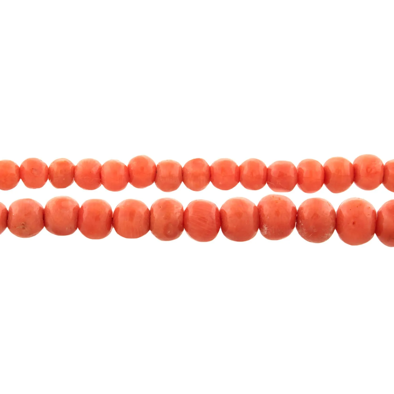 Victorian 9k Graduated Coral Bead Necklace