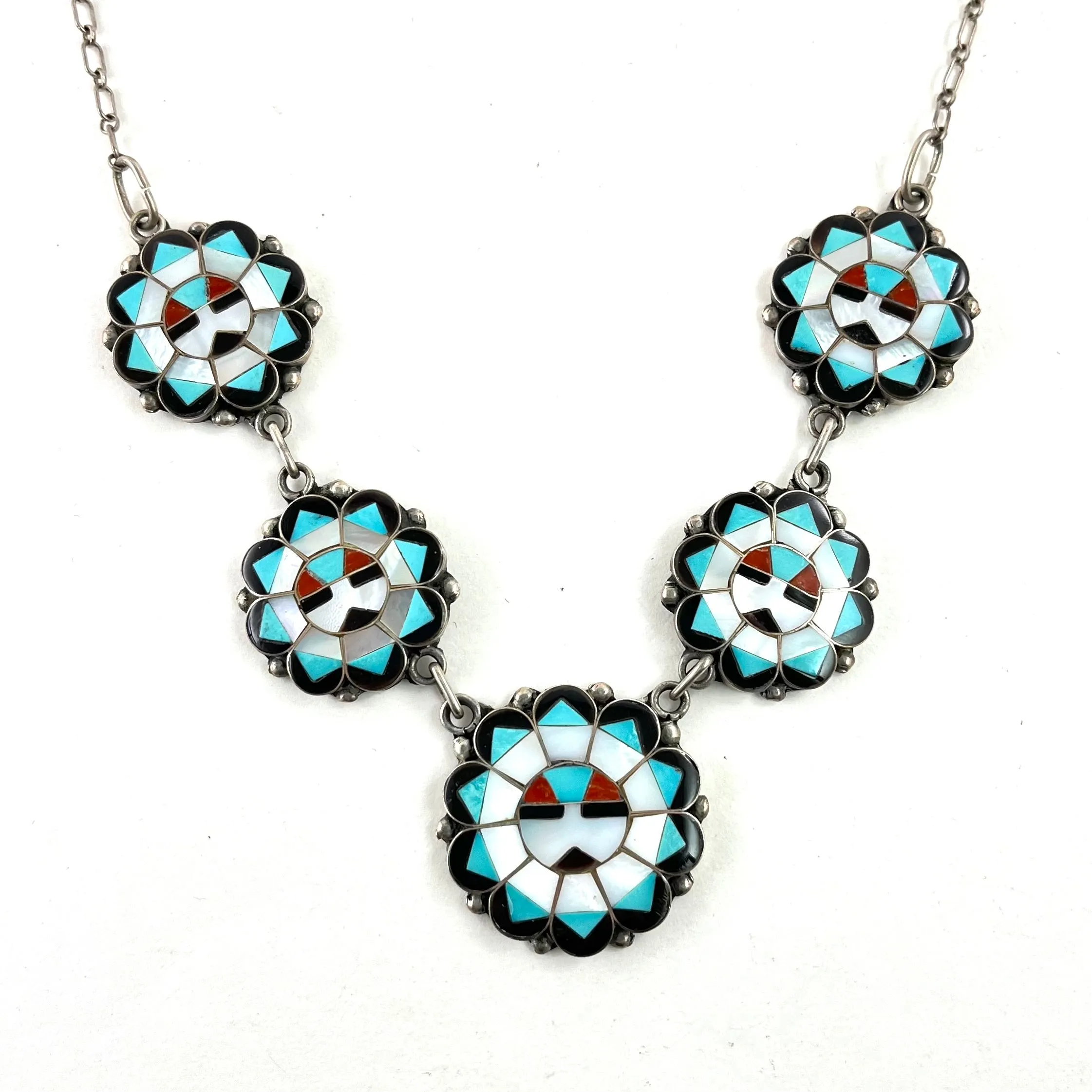 Vintage Sunface Necklace<br>By Marie Qualo