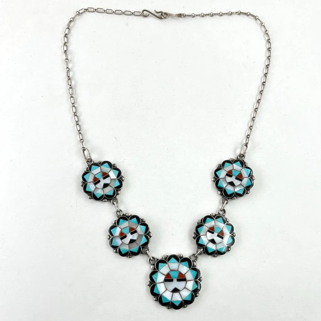 Vintage Sunface Necklace<br>By Marie Qualo