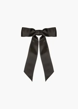 Virginia Bow Barrette -- Black