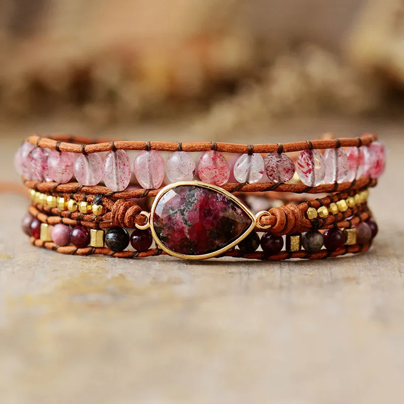 Women's Layered Gemstone Bracelet