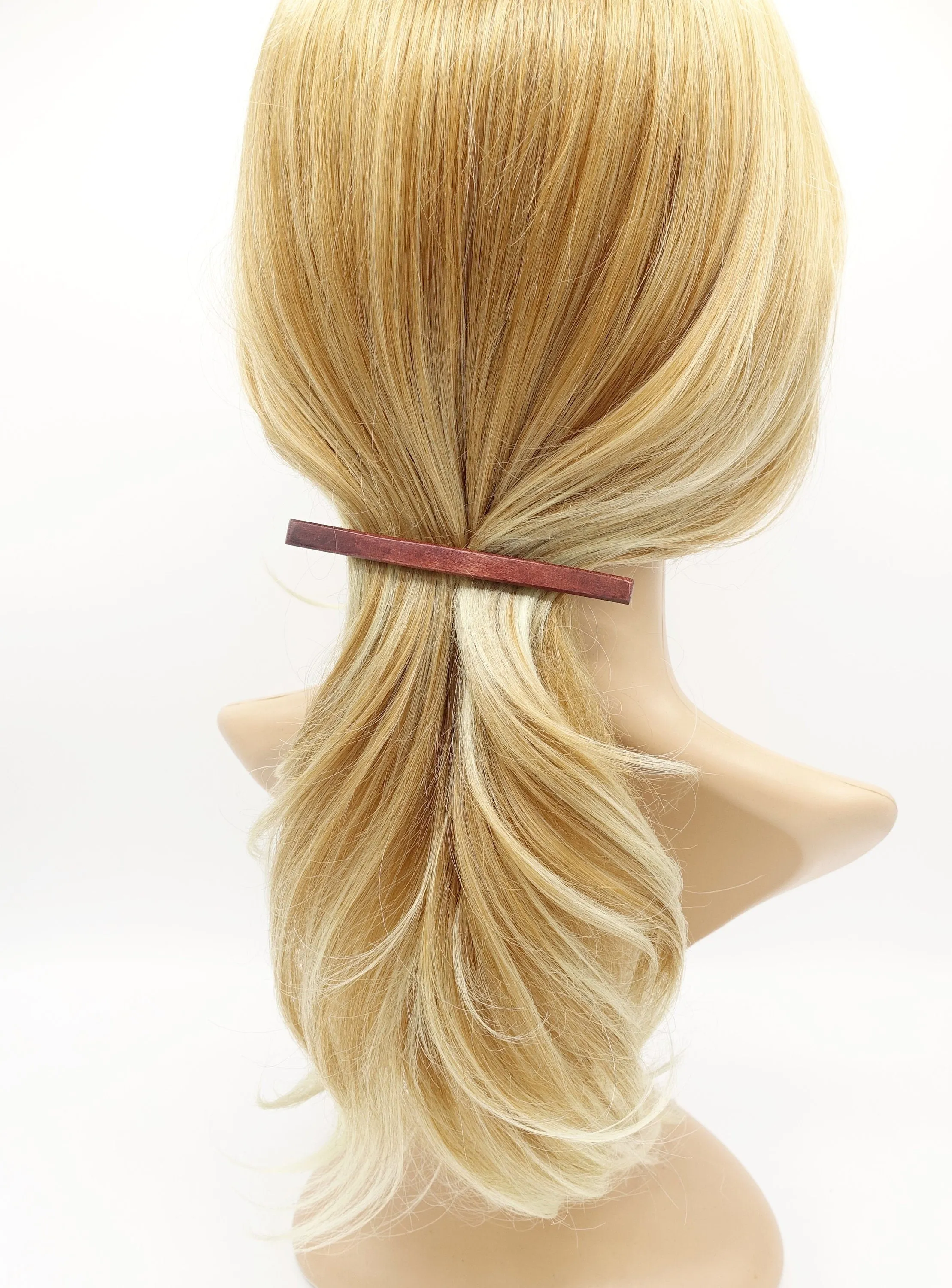 wood hair barrette thin hair accessory for women